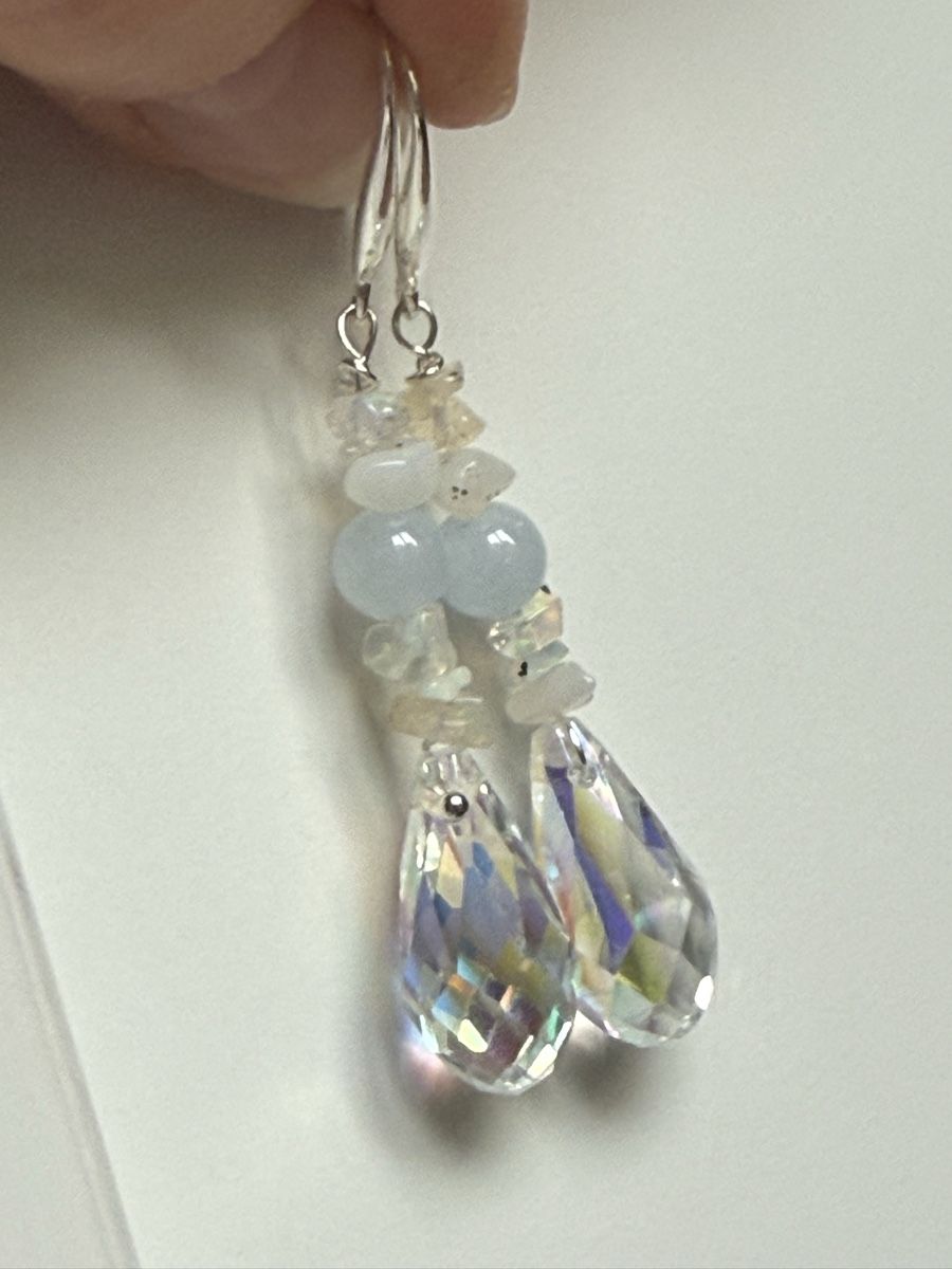 Orecchini pendenti & Orecchini a lobo: Opal, Aquamarin & Swarovski Crystalls NEU – Nuovo e nell'imballaggio originale da Basel venduto da Chili007 5