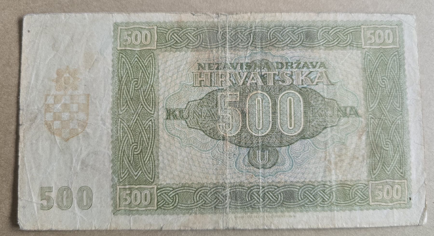 Banconote: Kroatien 500 Kuna 1941 – Usato da Rotkreuz venduto da Titotesla 1