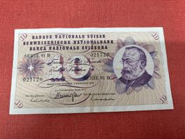 Schweizer Banknote 100 Franken, Serie 91B, Jahr 1974