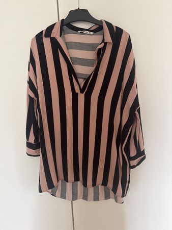 Hemd Schwarz Rosa