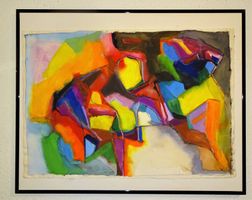 Original Gouache Gemälde