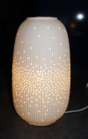 Tischlampe Lucide Flores, Porzellan weiss, Ø 14cm, E14 - NEU