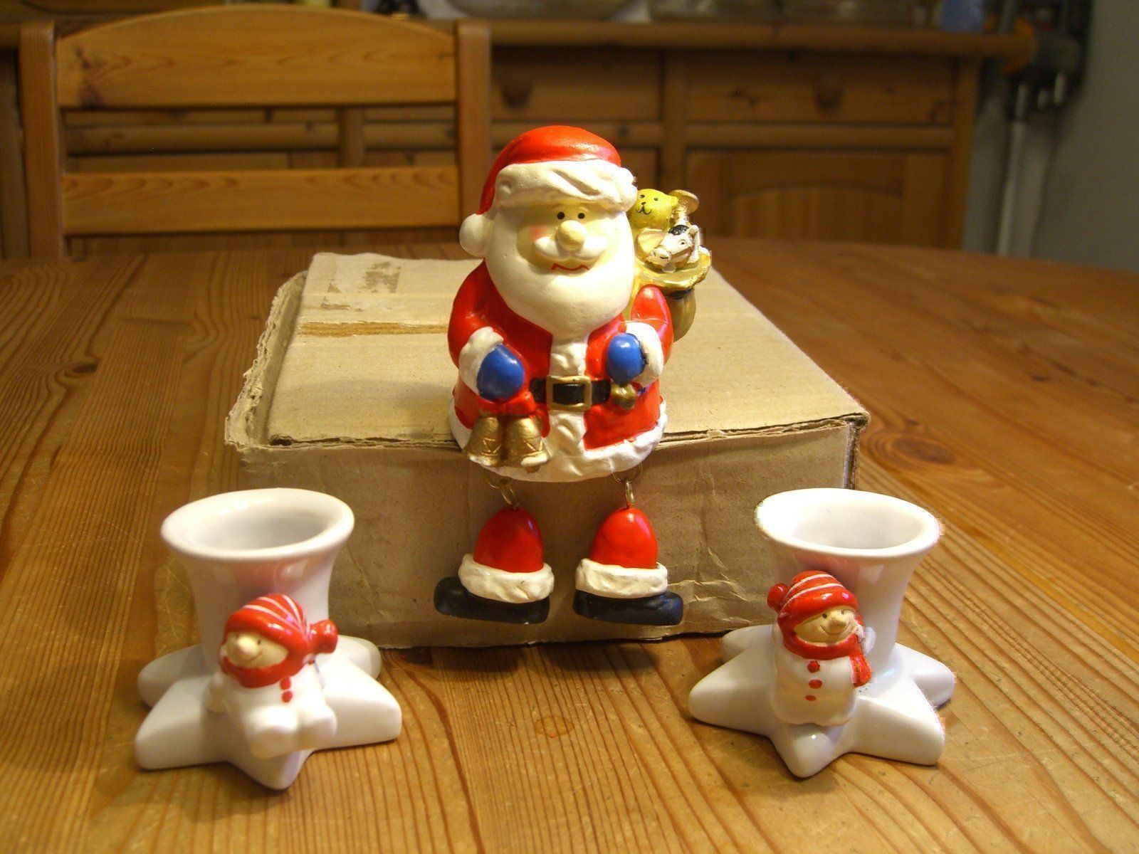 Portacandele: Kantenhocker Schneemann+ 2 Kerzenständer – Nuovo (secondo la descrizione) da Winterthur venduto da Ghandi5