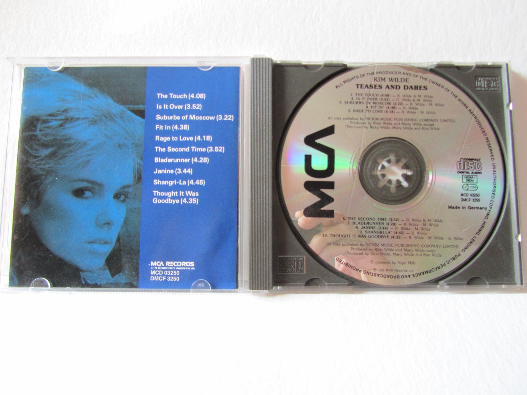 CD: Kim Wilde, CD, Teases & Dares, 1984 – Usato da Weiningen ZH venduto da dietsch57 2