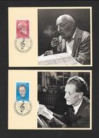 2 Maximumkarten Serie 715-716 ET Genève 7.5.1985 Hans Erni