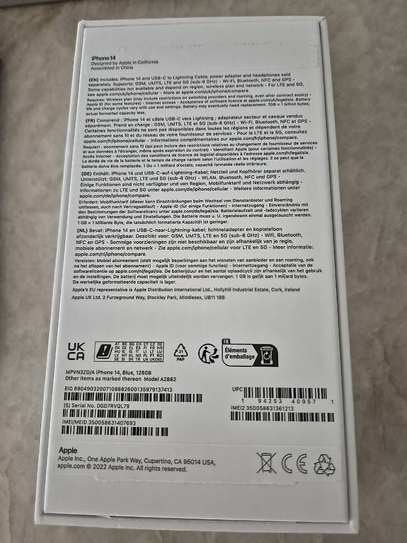 Telefoni cellulari / Smartphones: Iphone 14 128GB Blau wie neu – Usato da Pfäffikon ZH venduto da Cro 2