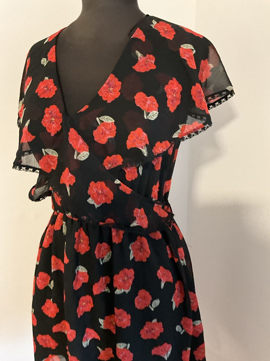 Zara Kleider: Zara Chiffon Kleid mit Blumenmuster, Grösse S – Neu (gemäss Beschreibung) aus Bösingen von ash_jnn8 1
