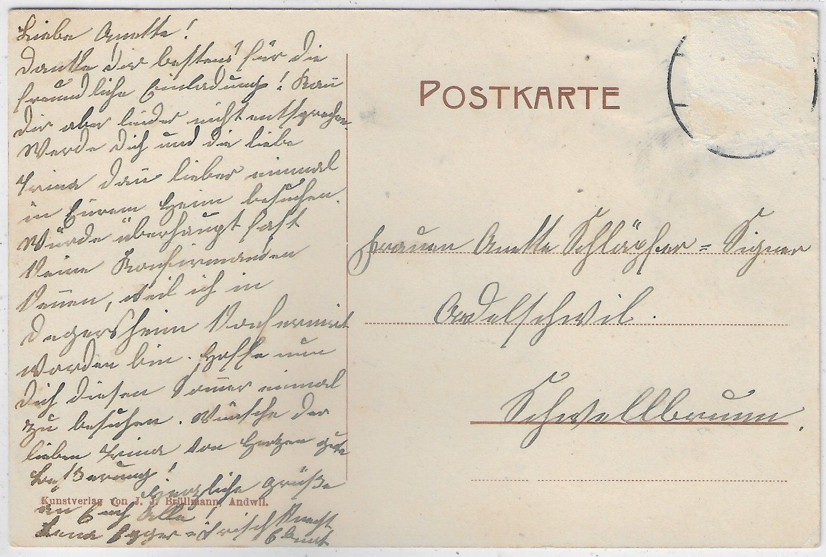 Cartoline postali: Gruss aus Ebnet (Thurgau) – Difettoso da Ettingen venduto da Kartenplanet 1