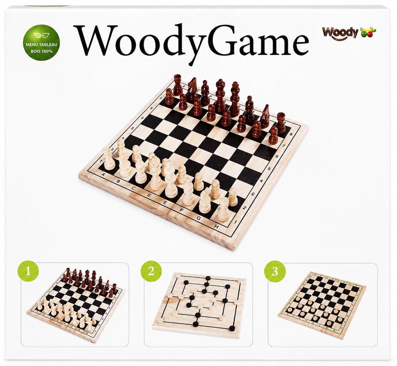Giochi: WoodyGame Holzspiel Set – Nuovo (secondo la descrizione) da Fully venduto da VaneaSelection 1