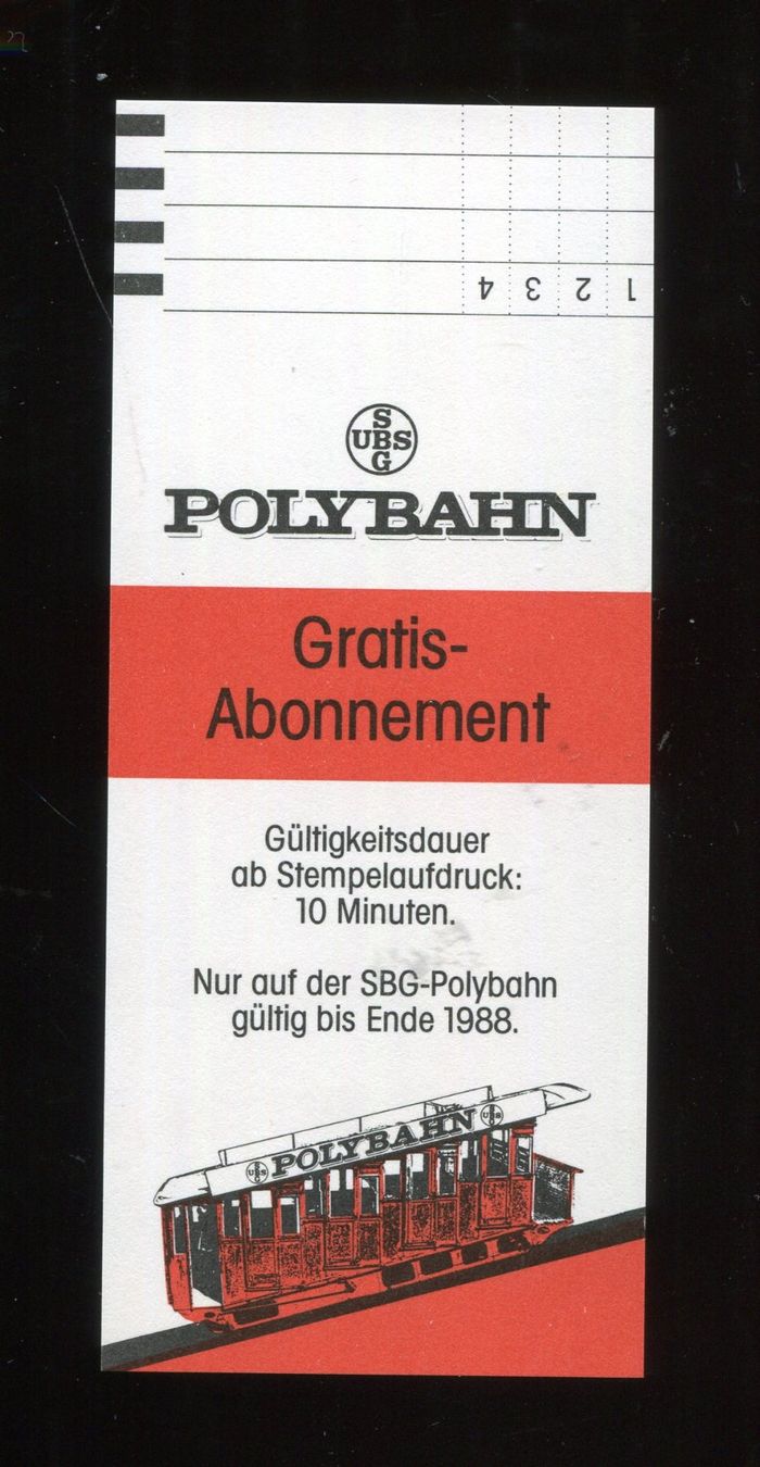 Billets: Altes Billet, Polybahn – D'occasion à Aarau par Elmaar41