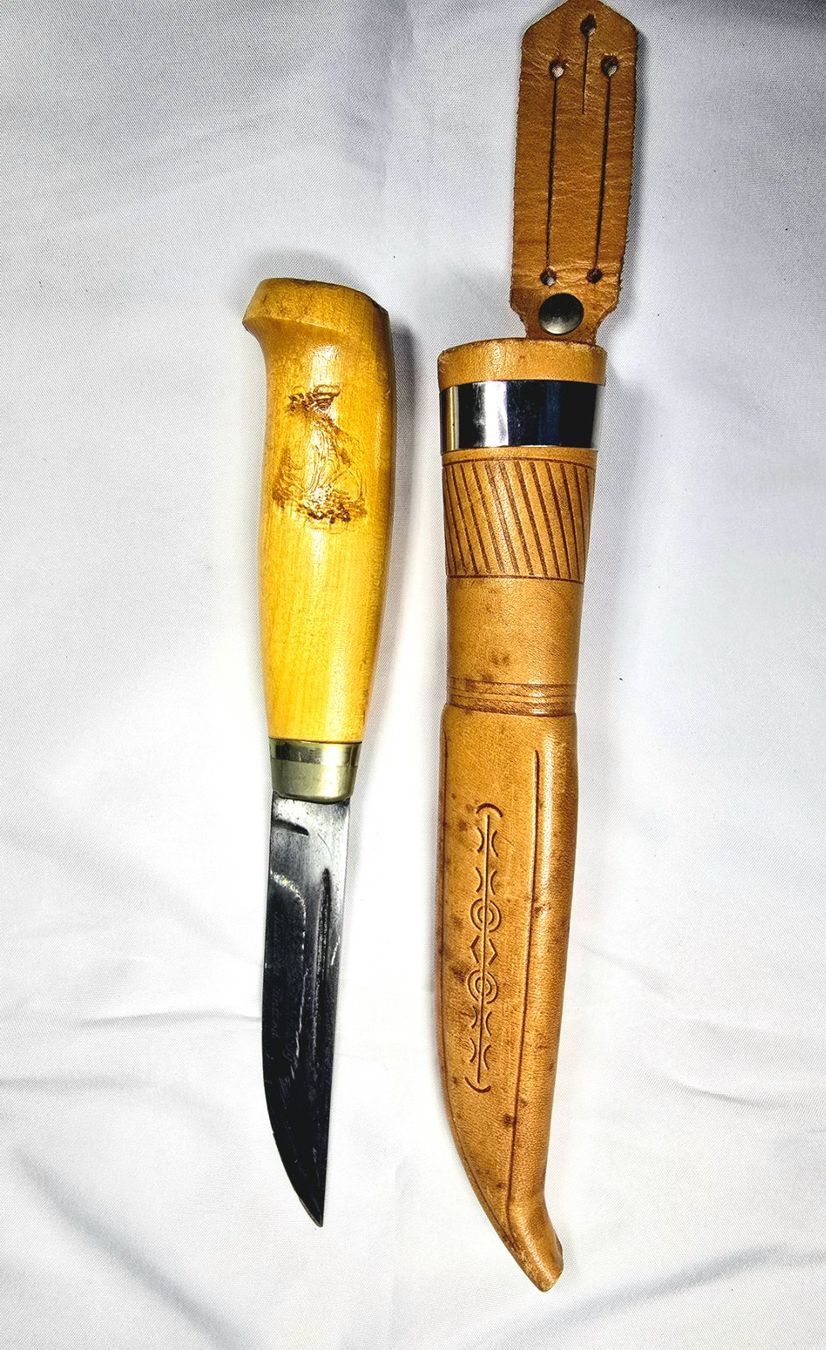 Coltellini militari: Puukko Ranger Messer mit Lederscheide – Usato da Löhningen venduto da Sanmyk 4