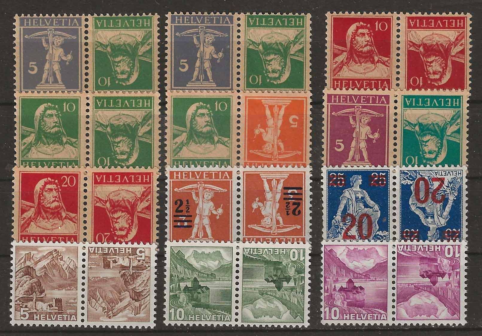 Tutti i francobolli: CHK99 - Lot Tête-bêche ** – Usato da Trélex venduto da Phil_Albert