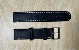 Victorinox 21mm Black Leather Watch Strap