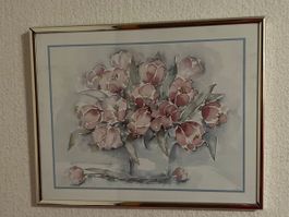 Bild/Gemälde rosa Blumen