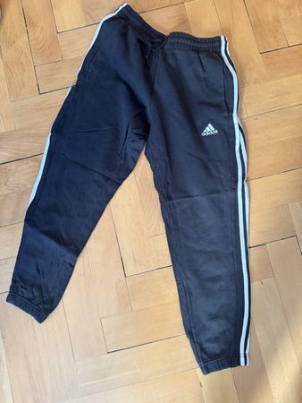 Adidas Trainingshose schwarz mit weissen Streifen Gr. L
