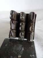 alte Schlagzahlen Metall Schlagnummern 10 mm