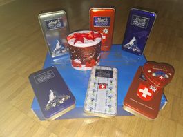 Lindt Dosen, Sammlerstücke, 8 Stk. inkl. Linth Karton