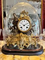 Pendule sous globe Napoléon III Fonctionne. Clé incluse