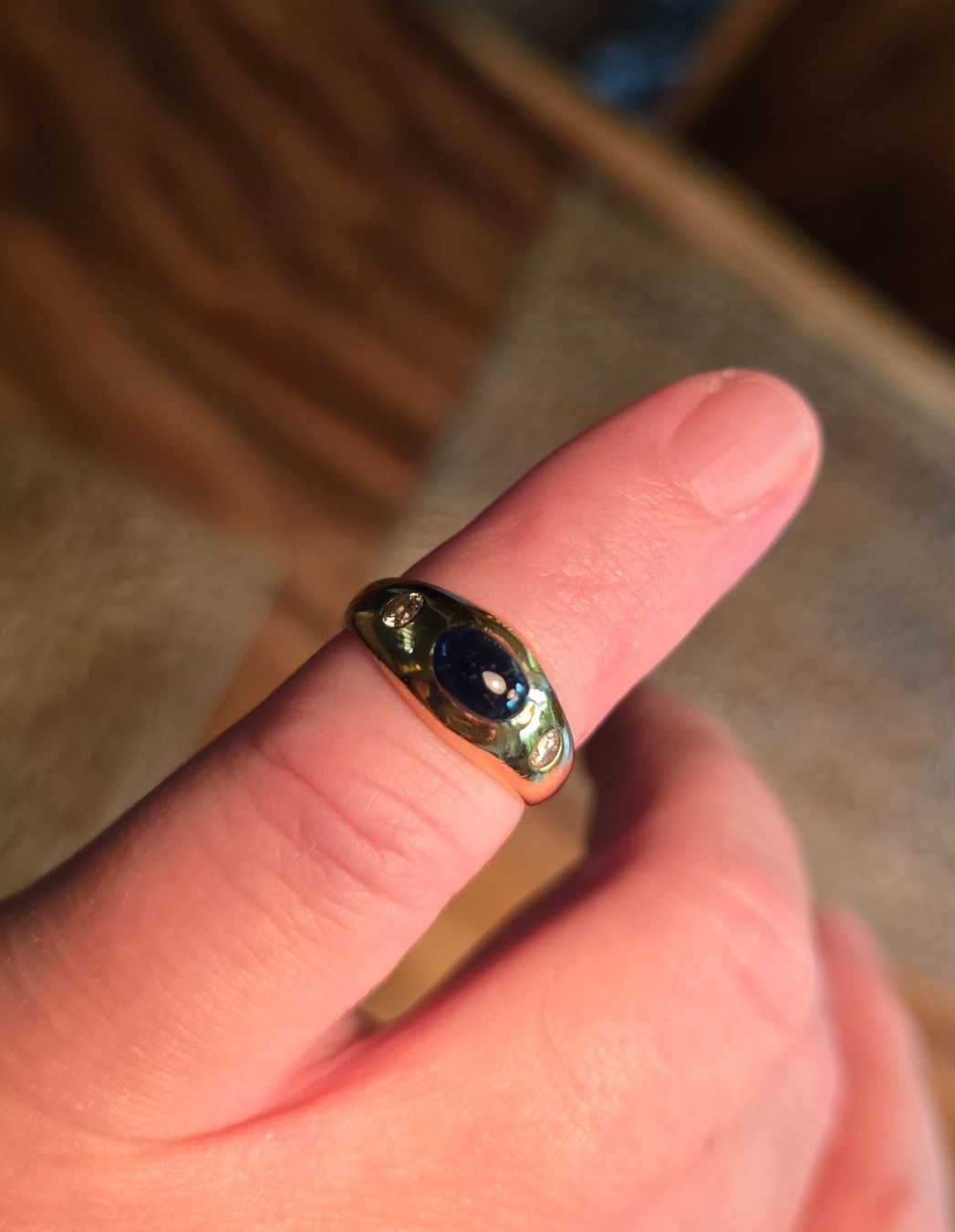 Anelli: Diamantring mit Saphir Cabochon – Usato da Opfikon venduto da koiliebhaber 4