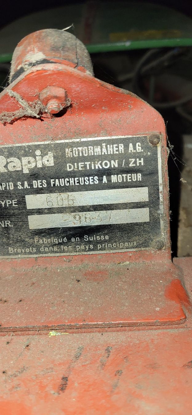 Rapid Tutte le macchine: Motormäher Einachser Rapid – Usato da Rüegsbach venduto da tinu-wyss 3