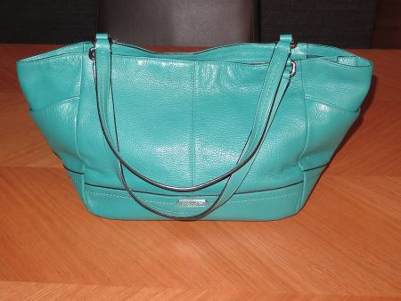 Coach Leder Shopper Bag MintGrün Top Zustand Sommer Tasche