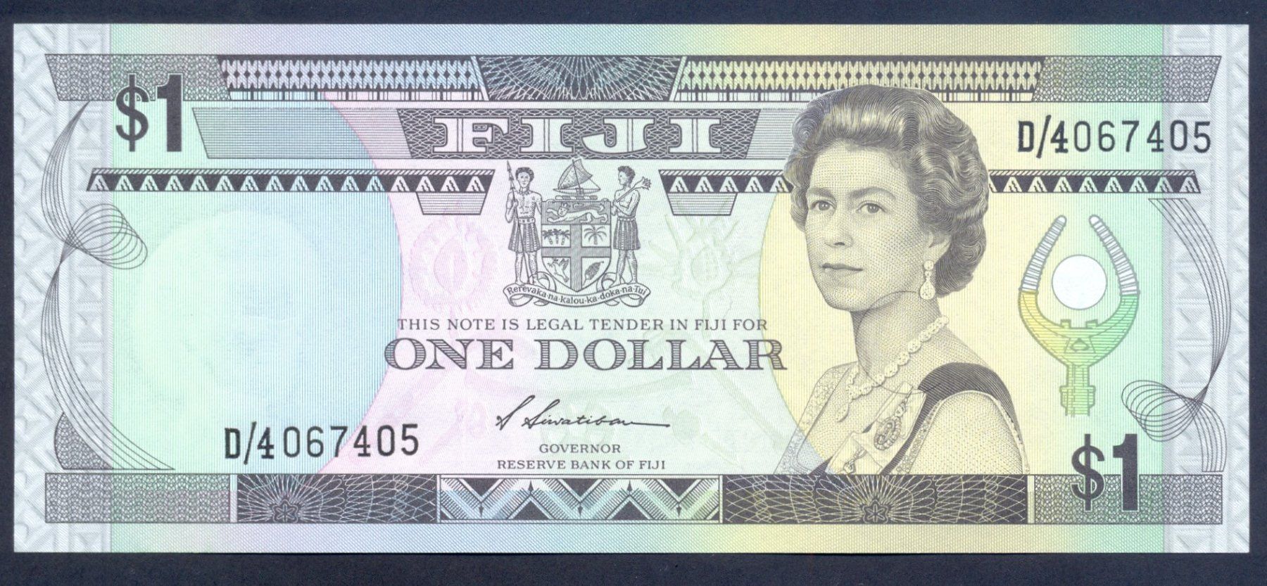 Banconote: Fiji 1 Dollar 1987 P-86a UNC – Nuovo (secondo la descrizione) da Schliern b. Köniz venduto da pizzitaxi