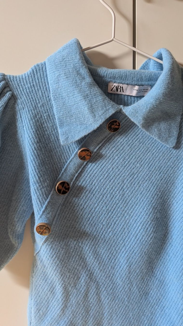 Tops: Pull manches courtes bleu Zara – Gebraucht aus Biel/Bienne von lef_5wlc 1