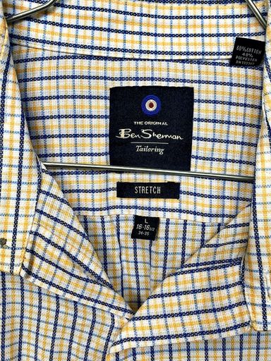 Ben Sherman Hemden: Ben Sherman Tailoring Kariertes Button-Down Hemd - Größe L – Gebraucht aus Zug von vinokilo 3