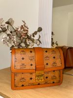 MCM Damen Tasche cognac monogramm Leder