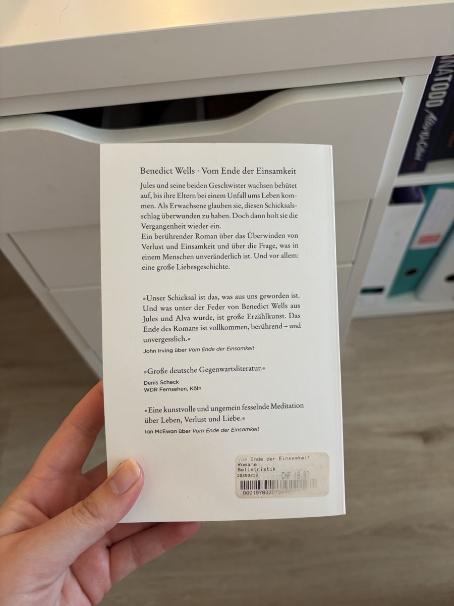 Bücher: Benedict Wells Vom Ende der Einsamkeit Roman – Gebraucht aus Rütihof von liv_k2bp 1