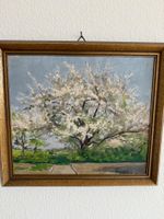 Ölgemälde Frühlingsblumen Baum mit Rahmen