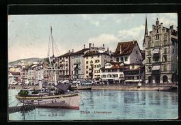 AK Zürich, Limmatquai, 1907