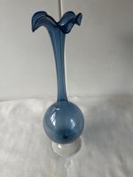 Blaue Vase, Blumenvase, Glasvase, Vintage Design, Top!