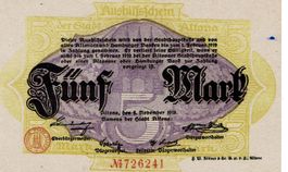 Altona 5 Mark 02.11.1918 A-UNZ