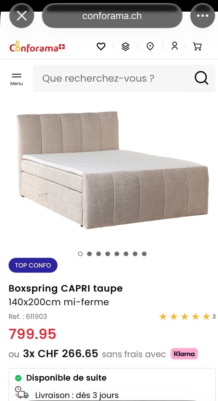 Conforama Betten: Bett 140x200 – Gebraucht aus Bern von ilj_8ckn 2