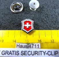 SCHWEIZ WAPPEN KLEIN-FEIN SILBRIG PIN MIT SECURITY-CLIP