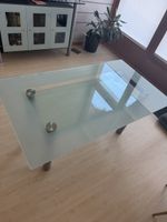 Esstisch Glas Metall silberfarben Rechteckig ca 160cm