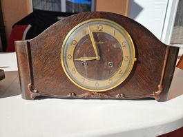Tischuhr Junghans Holzgehäuse braun gebraucht antik