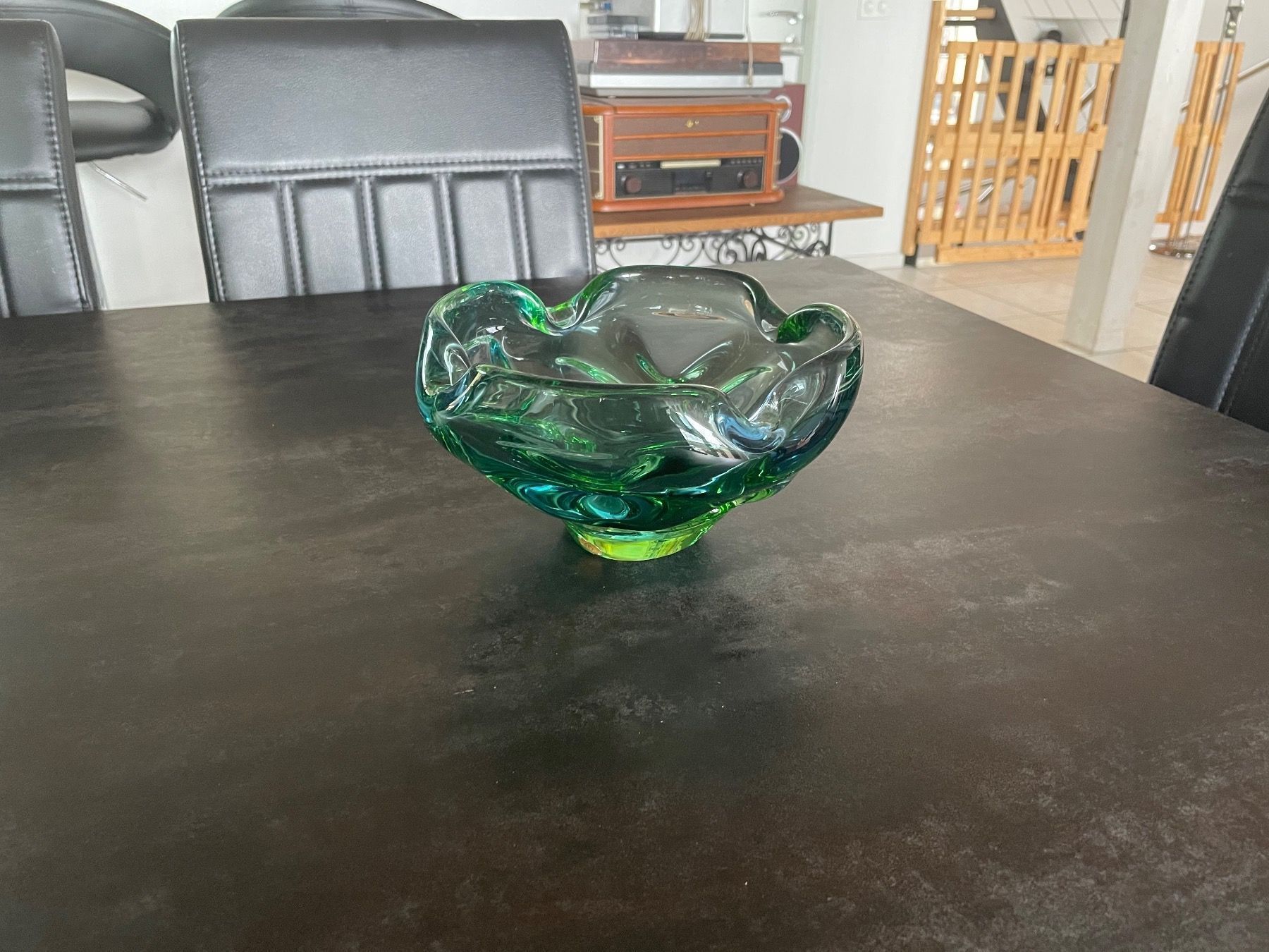 Portacenere: Ancien Cendrier Verre Soufflé Skrdlovice – Usato da Vallamand venduto da Bricbracbroc82 1