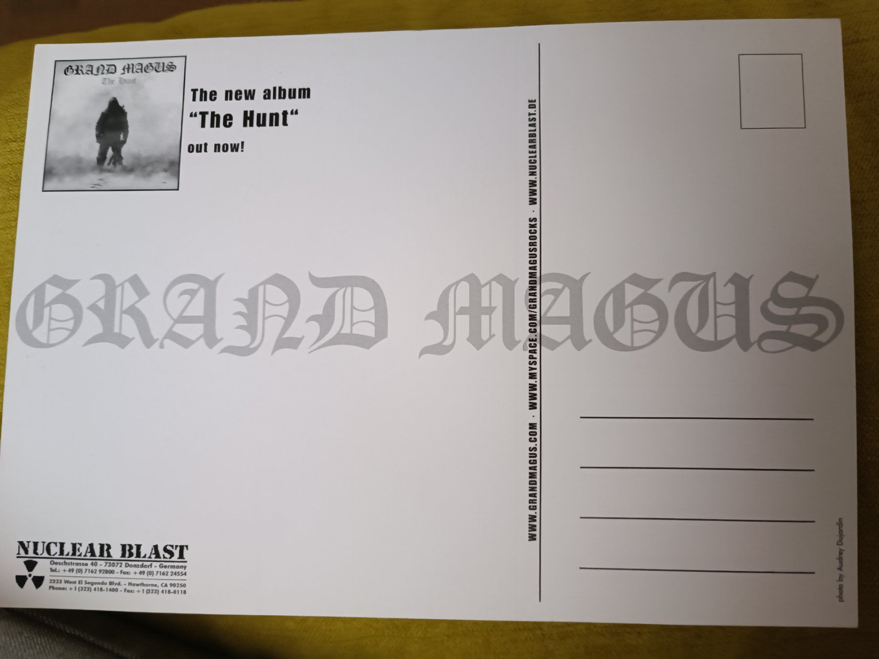 Autografi: Grand Magus - handsigniert A5 Karte – Usato da Menziken venduto da Autogramme 1