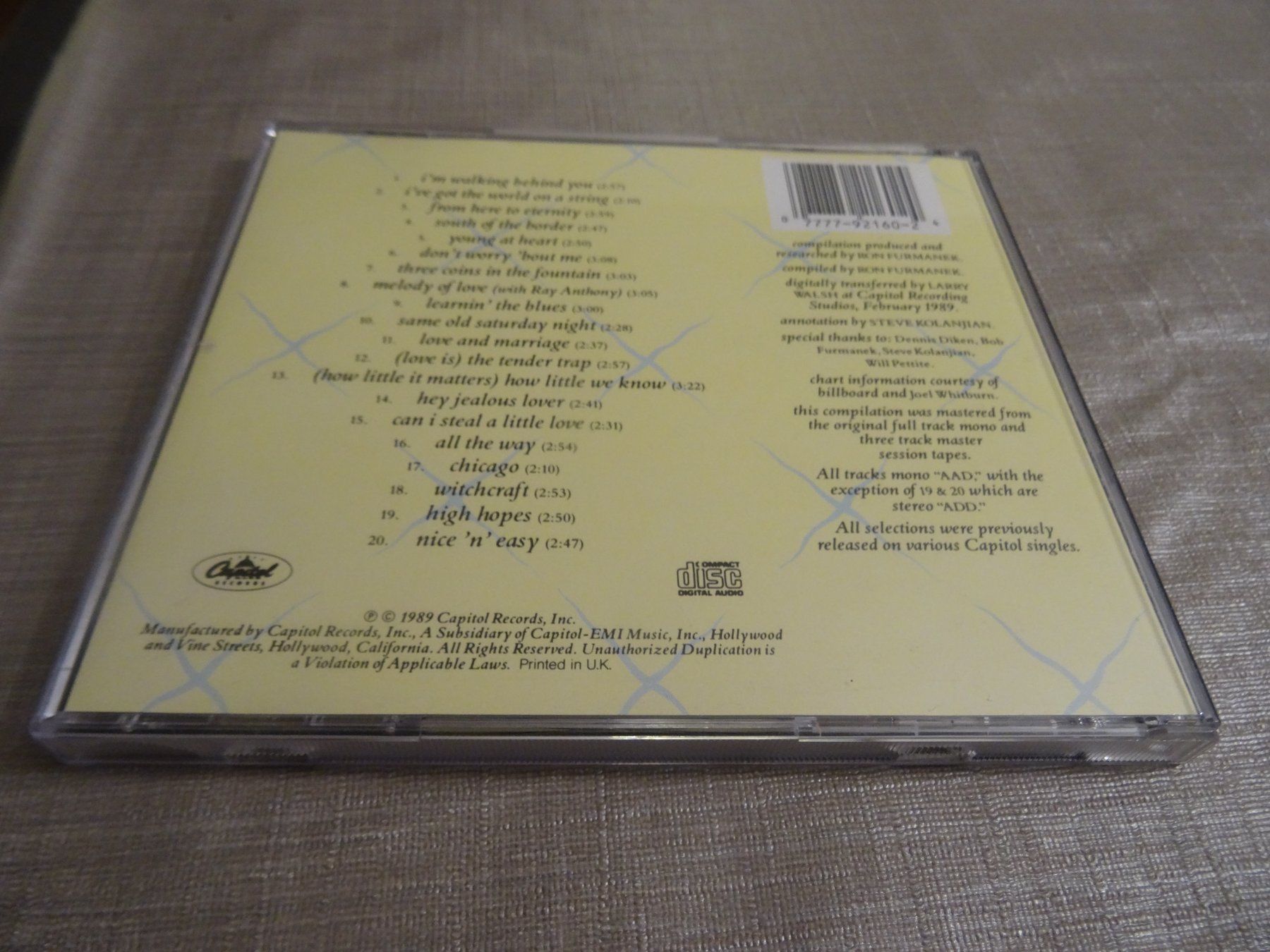 CD: Frank Sinatra - CD Collectors Series – Usato da Olten venduto da Disc-Ausverkauf 1