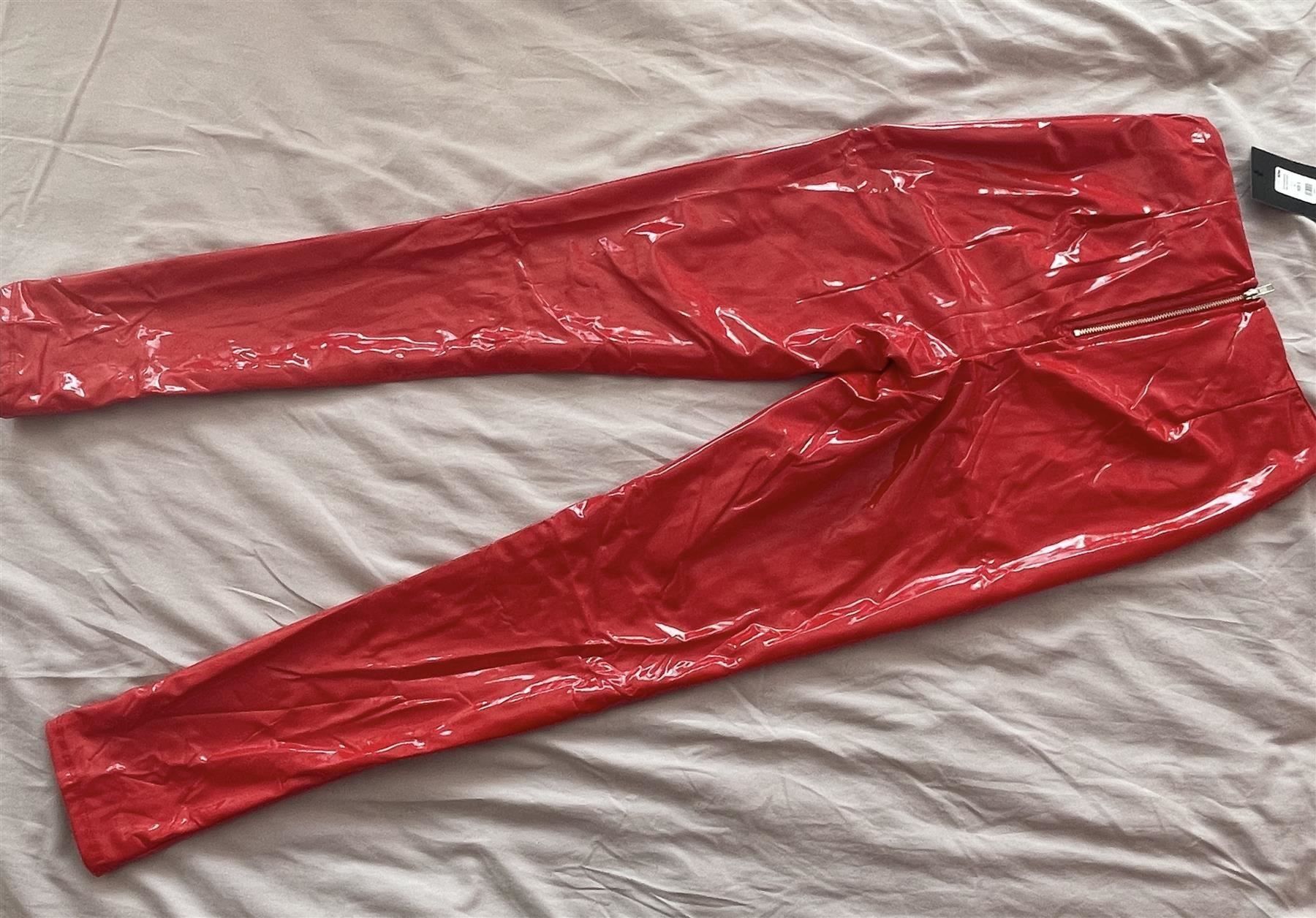 Leggings: Mega Vinyl Lack Leggings Rot – Nuovo e nell'imballaggio originale da Uetendorf venduto da Stoun 6