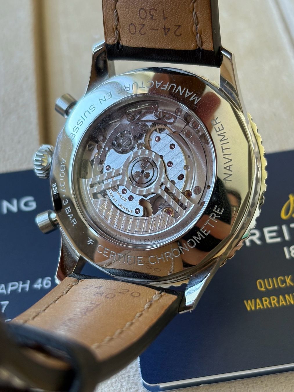 Breitling Montres: Breitling Navitimer B01 Chronograph 46 Fullset mit Garantie – D'occasion à Birsfelden par Mynos 2