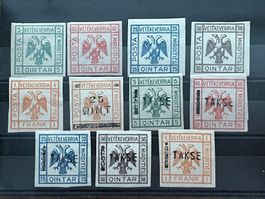 Albanien, ungezähnte Briefmarken, **