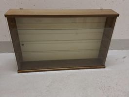 Holz-Vitrine, Hängeschrank, Sammlervitrine, Top Zustand