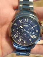 Montre Fossil Homme, bracelet acier inoxydable, bleue