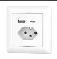 Steckdose mit USB A und USB C neu