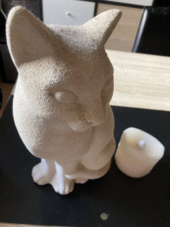 Schwarze Katzen Figur - Harz Statue Für Garten & Wohnung (9x8x7.5cm)