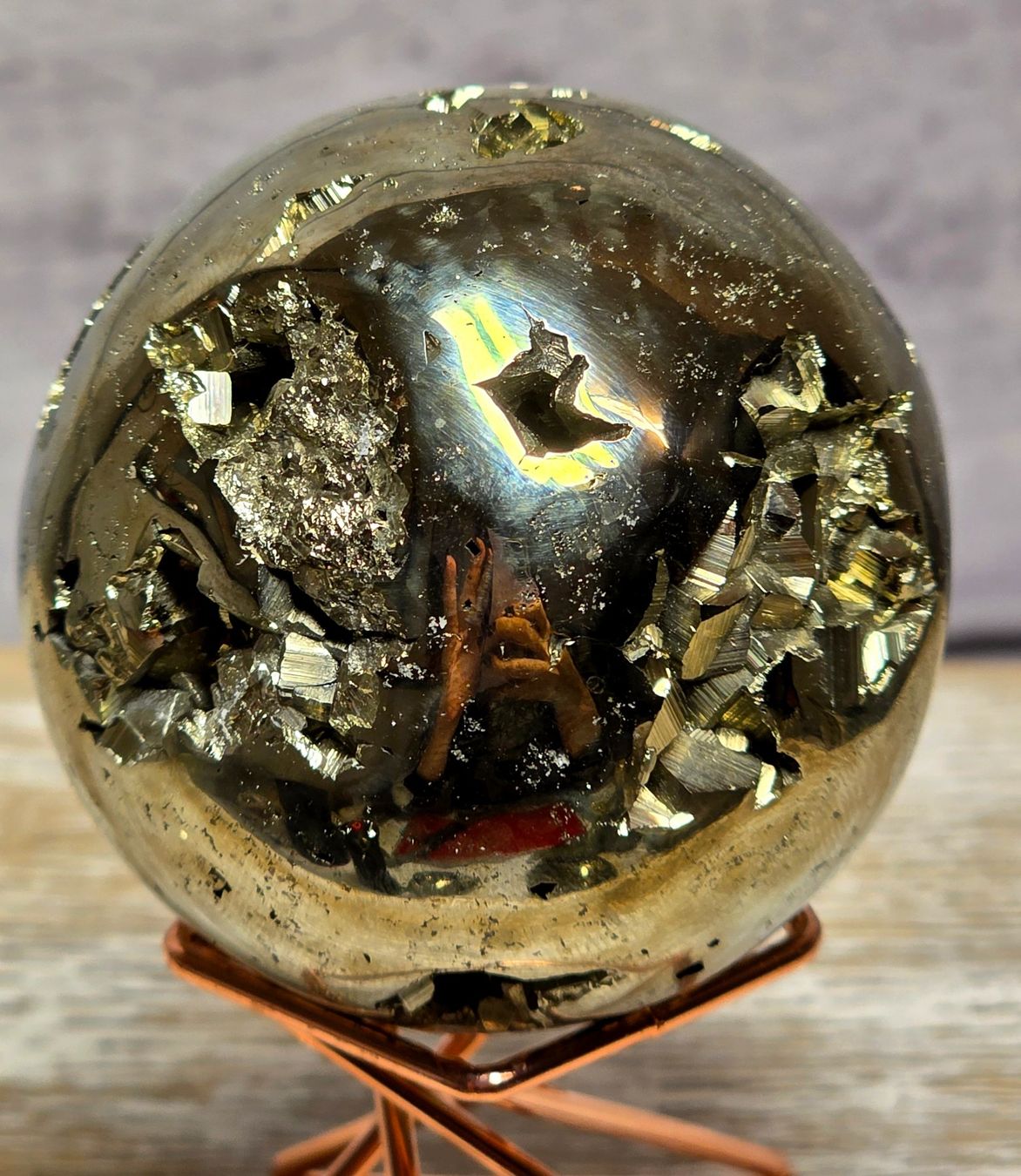 Minerali & Pietre curative: Top HQ Pyrit Kugel D 53mm 317g – Nuovo e nell'imballaggio originale da Matzingen venduto da Shay_Crystalz 2