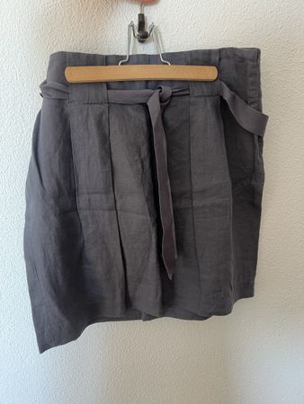 Benetton Leinen Jupe Rock , Gr. 40 grau
